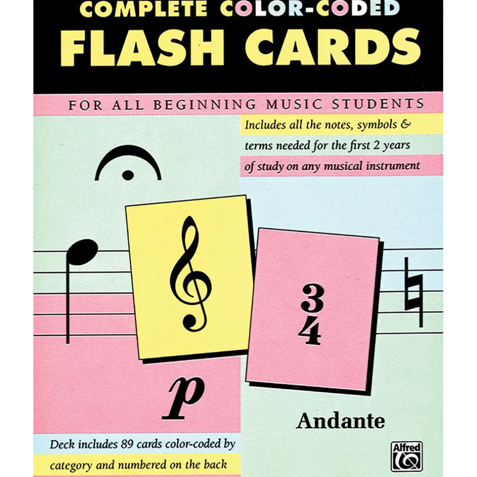 89 Color-Coded Flash Cards For All Beginning Music Students