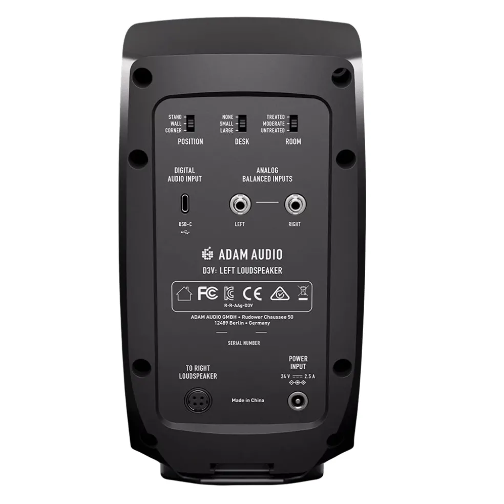 Adam Audio D3V Active Desktop Monitor System in Black