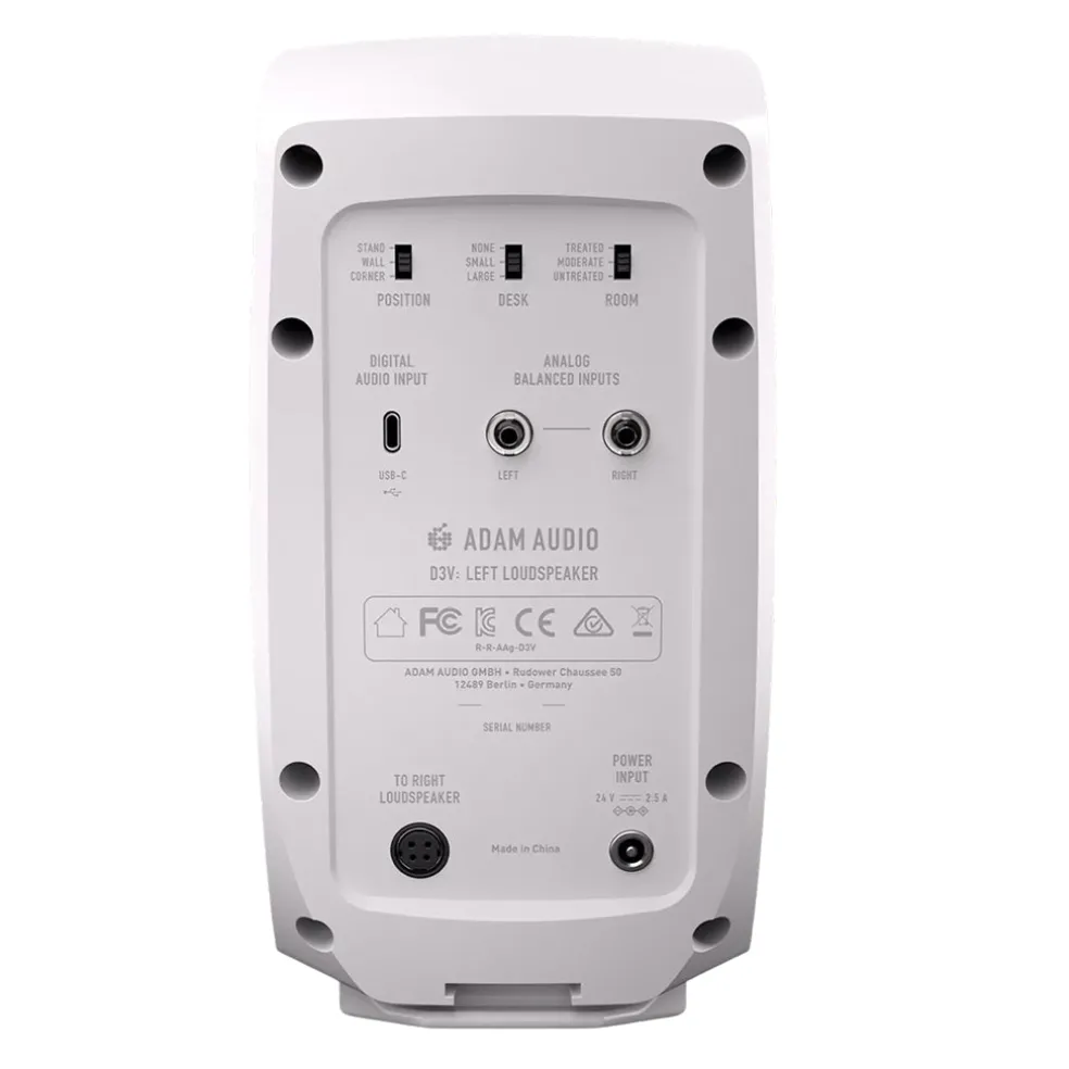 Adam Audio D3V Active Desktop Monitor System in White