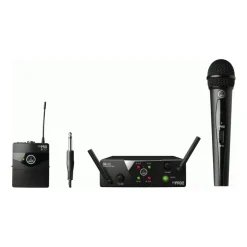AKG WMS40 Mini US25 Wireless Microphone System Dual MIX (Vocal Handheld & Instrument Body Pack) A+C