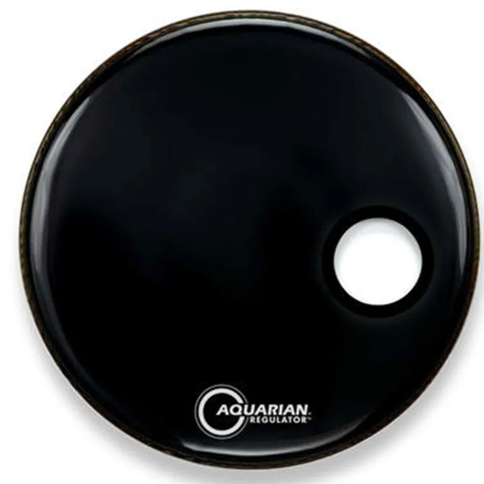 Aquarian RSM18BK 18" Regulator 4 3/4" Offset Hole Gloss Black