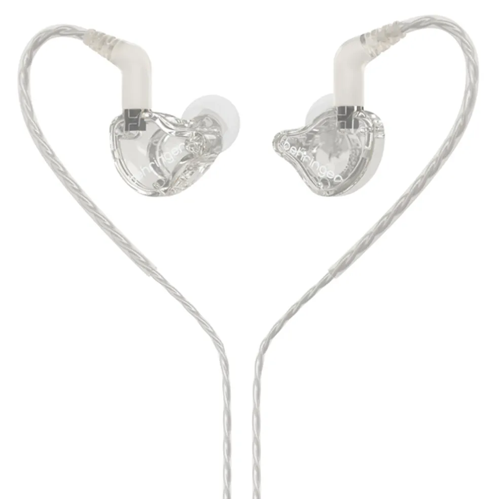 Behringer MO240-CL Pro Dual Driver In-Ear Studio Earphones - Clear