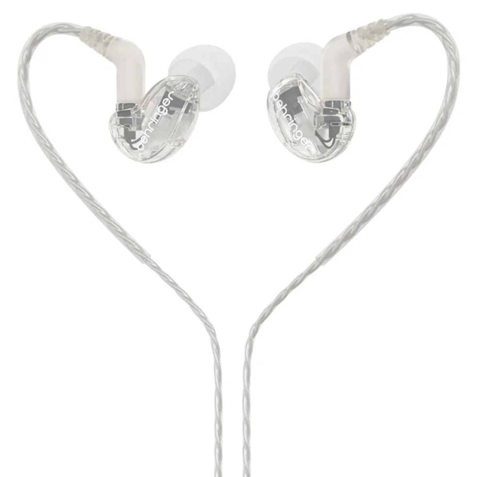 Behringer SD251-CL Pro Single Driver In-Ear Studio Earphones - Clear