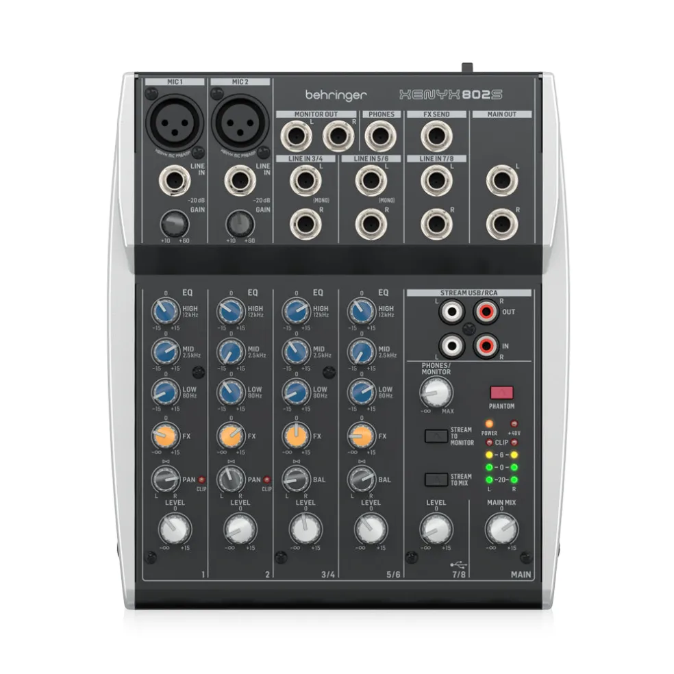 Behringer Xenyx 802s 8 Channel Mixer With Usb