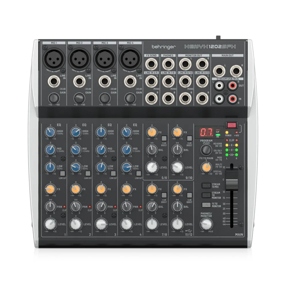 Behringer Xenyx 1202SFX 12ch Mixer W/USB & FX