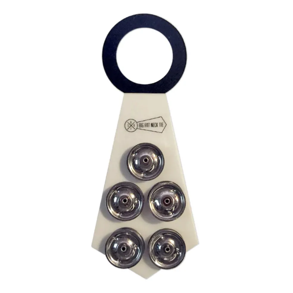 Big Fat Snare Drum Neck Tie (BFSDNT) 11"X 4.5" with 5 Tambourine Chimes