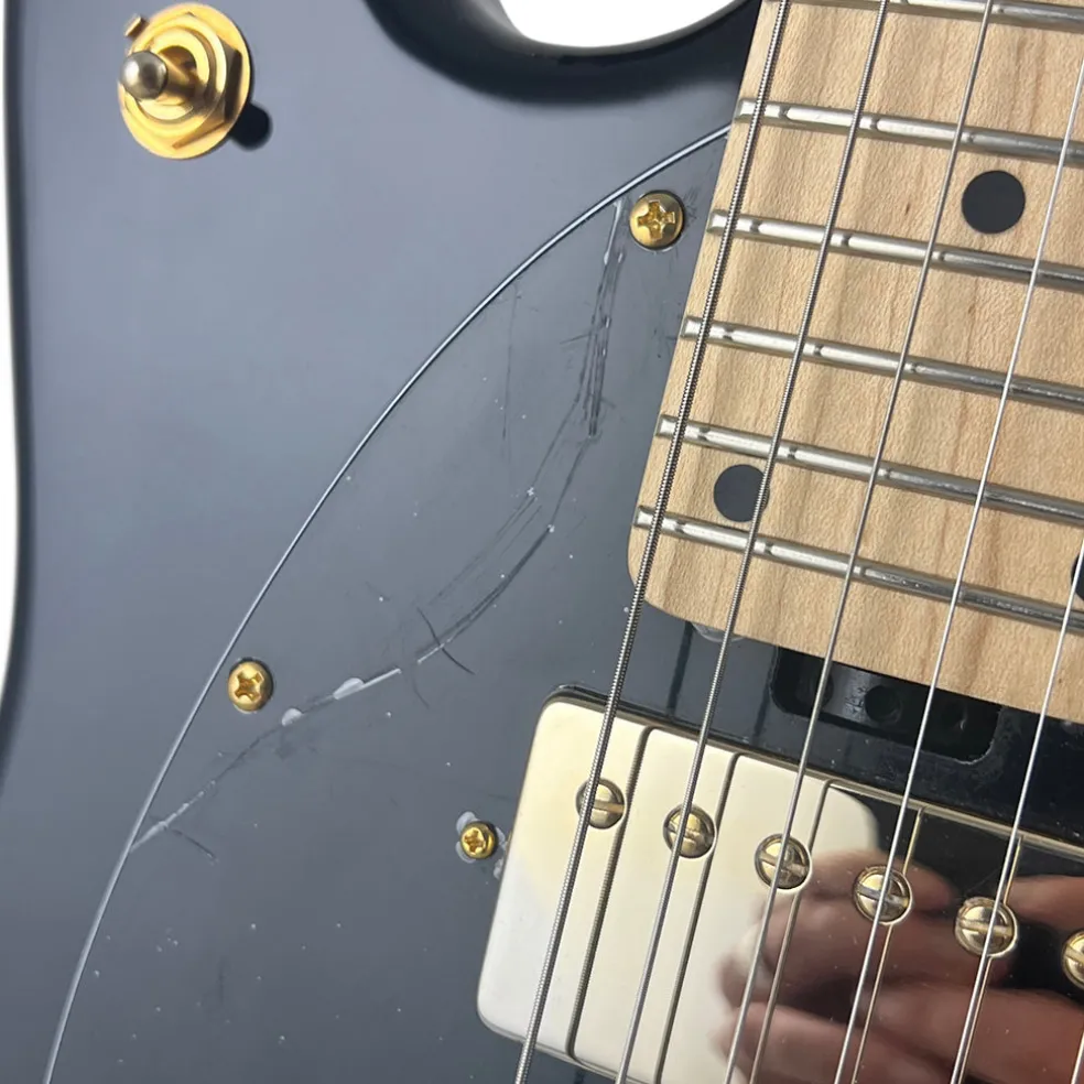 B-STOCK Sterling Stingray Guitar SR Jared Dines - Black w Gold Hardware