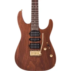 Charvel - MJ DK24 HSH 2PT E Mahogany with Figured Walnut - Streaky Ebony Fingerboard - Natural