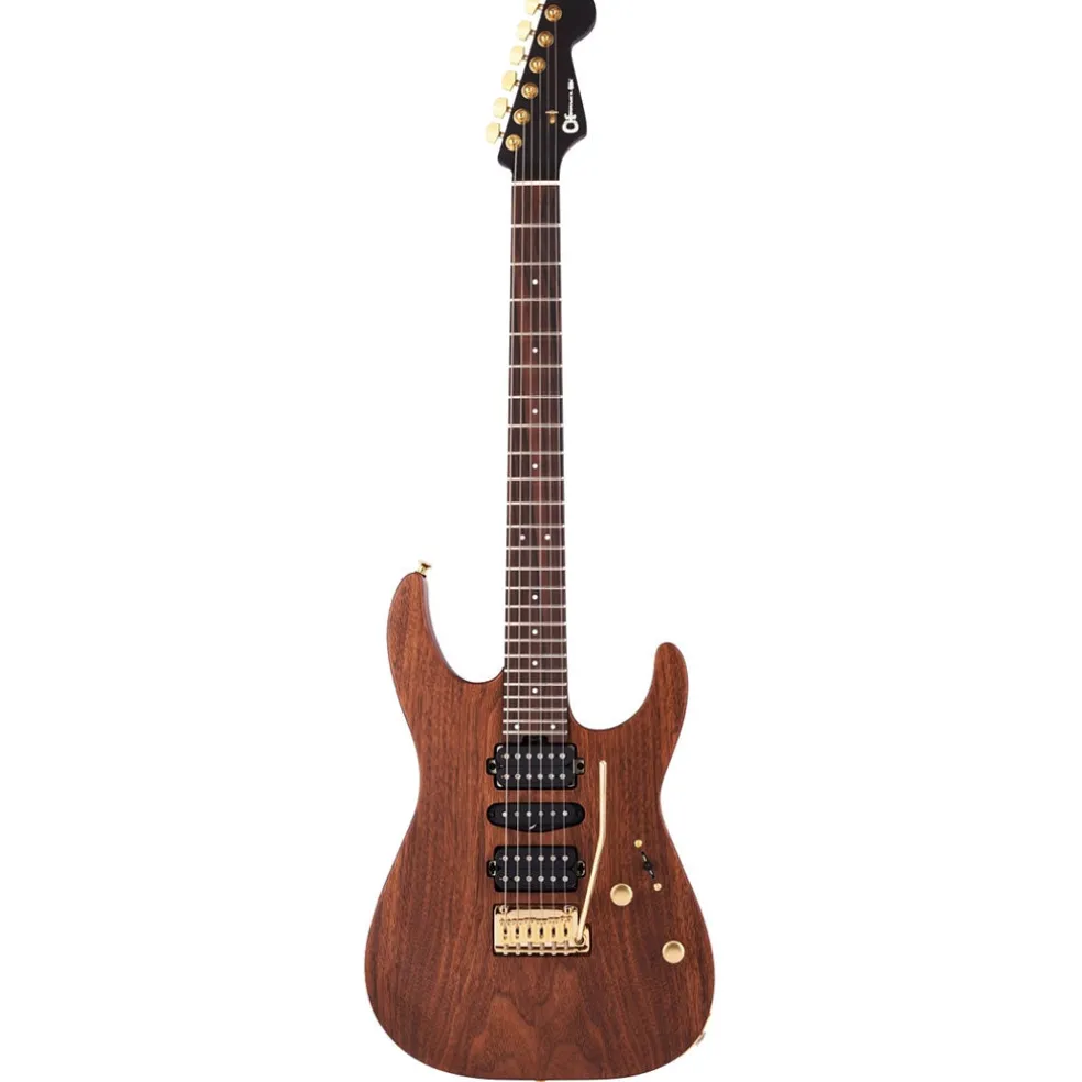 Charvel - MJ DK24 HSH 2PT E Mahogany with Figured Walnut - Streaky Ebony Fingerboard - Natural