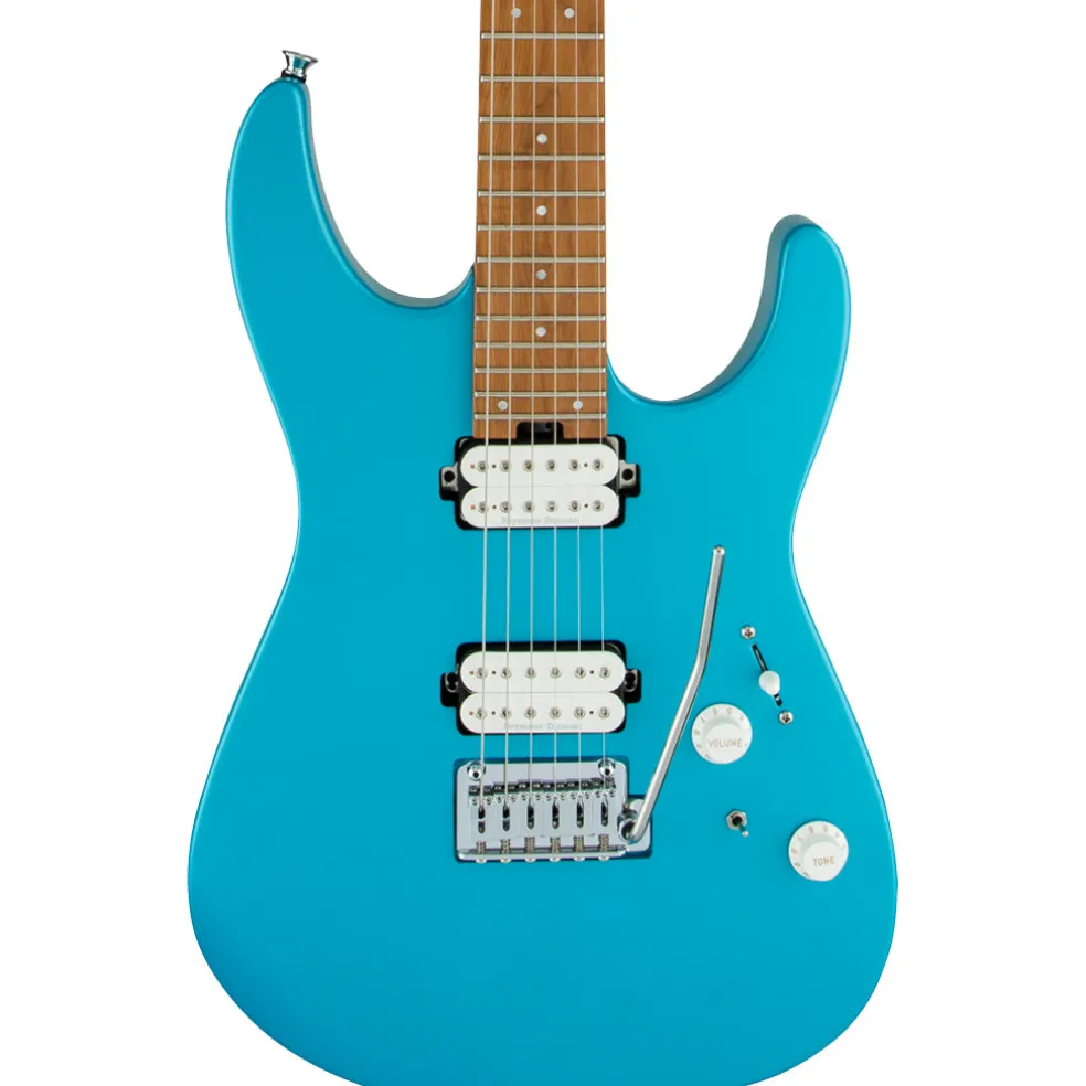 Charvel - Pro-Mod DK24 HH 2PT CM Electric Guitar - Maple Neck Matte - Blue Frost