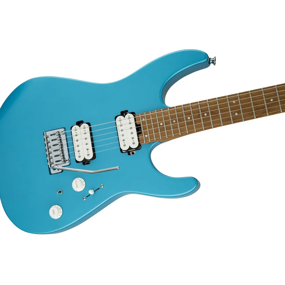 Charvel - Pro-Mod DK24 HH 2PT CM Electric Guitar - Maple Neck Matte - Blue Frost