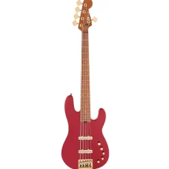 Charvel - Pro-Mod San Dimas® Bass JJ V - Caramelized Maple Fingerboard - Candy Apple Red