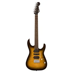 Charvel MJ DK24 HSH 2PT W in Mahogany with Flame Maple Top and Wenge Fingerboard - Antique Burst