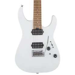 Charvel USA Select DK24 HH 2PT CM, Caramelized Flame Maple Fingerboard, Satin White