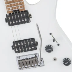 Charvel USA Select DK24 HH 2PT CM, Caramelized Flame Maple Fingerboard, Satin White