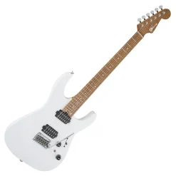 Charvel USA Select DK24 HH 2PT CM, Caramelized Flame Maple Fingerboard, Satin White