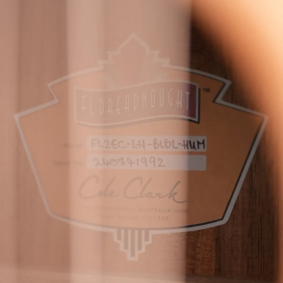 Cole Clark FL2EC All Blackwood HB Left Handed Acoustic/Electric Guitar