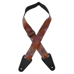Colonial Leather - Aboriginal Art Rag Strap - Mina Mina Dreaming