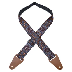 Colonial Leather - Aboriginal Art Guitar Strap – Water Collecting