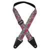 Colonial Leather - Aboriginal Art Guitar Strap – Red Gum Flower