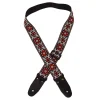 Colonial Leather - Jacquard Rag Strap - Red Flower
