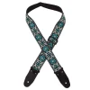 Colonial Leather - Jacquard Rag Strap - Aqua Flower