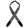 Colonial Leather - Multi Coloured Diamonds Jacquard 50mm Webbing Guitar Strap