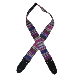 Colonial Leather - Red Rasta Rag Guitar Strap - Red