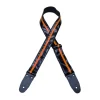 Colonial Leather - Stripe Rag Strap - Black with Orange Stripe