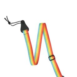 Colonial Leather - Ukulele Printed Webbing Strap - Rainbow