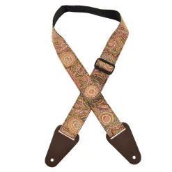 Colonial Leather Aboriginal Art Rag Strap - Warlu Goanna Dreaming