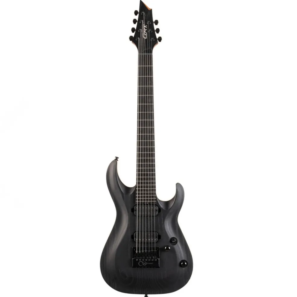 Cort KX707 Evertune 7 String Open Pore Black with Bag