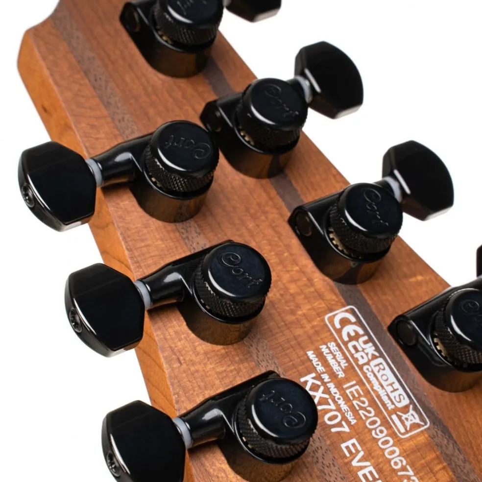 Cort KX707 Evertune 7 String Open Pore Black with Bag