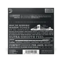 D'Addario - ECG25 - Chrome Jazz Light 12-52 Flat Wound - Electric Guitar Strings