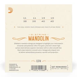 D'Addario - EJ74 - Mandolin Strings Medium 11-40 - Mandolin Strings