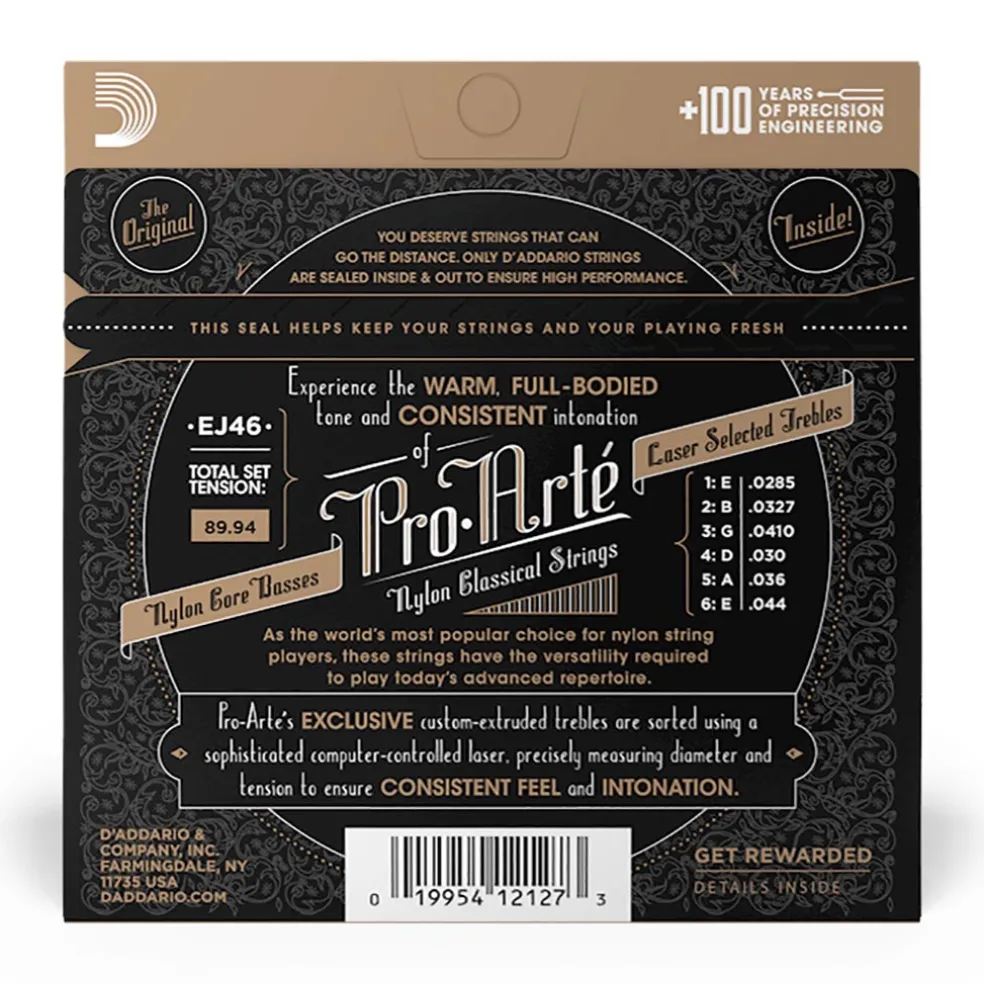 D'Addario - EJ46 - Pro-Arte Nylon Strings - Hard Tension