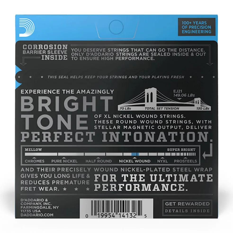 D'Addario - EJ21 - XL Jazz Lite Nickel Wound - Electric Guitar Strings