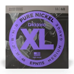 D'Addario - EPN115 - Pure Nickel Blues Jazz Rock 11-48 - Electric Guitar Strings
