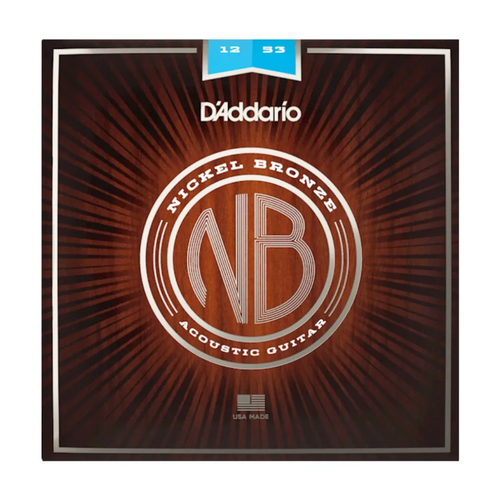 D'Addario - NB1253 - Acoustic Guitar Nickel Bronze Light - Acoustic Guitar Strings