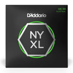 D'Addario - NYXL0838 - NYXL 08-38 Nickel Wound Electric Guitars Strings, Extra Super Light - Electric Guitar Strings