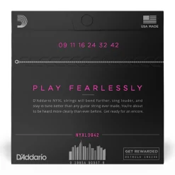 D'Addario - NYXL0942 - NYXL 09-42 Nickel Wound Electric Guitars Strings, Super Light - Electric Guitar Strings