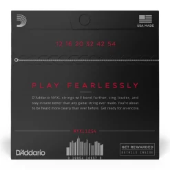 D'Addario - NYXL1254 - NYXL 12-54 Nickel Wound Electric Guitars Strings, Super Light - Electric Guitar Strings