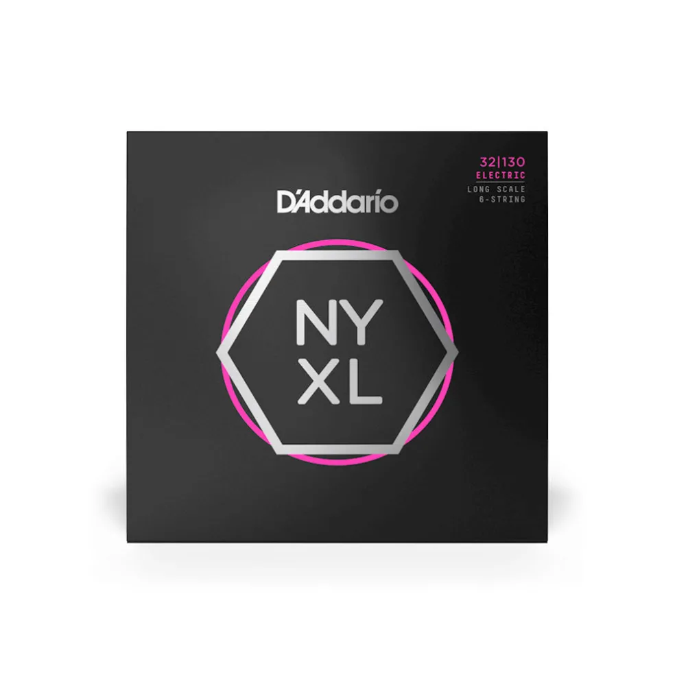 D'Addario - NYXL32130 Regular Light Long Scale 6-String Bass Strings, 32-130