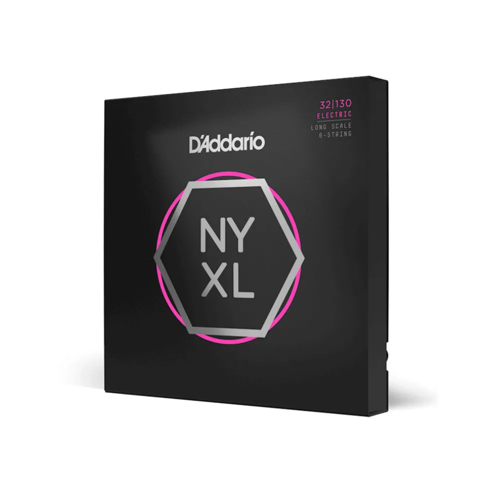 D'Addario - NYXL32130 Regular Light Long Scale 6-String Bass Strings, 32-130