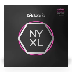 D'Addario - NYXL45130SL 45-130 Regular Light Super Long Scale 5-String Bass Strings