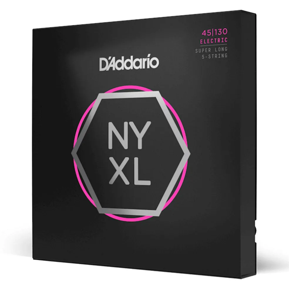 D'Addario - NYXL45130SL 45-130 Regular Light Super Long Scale 5-String Bass Strings