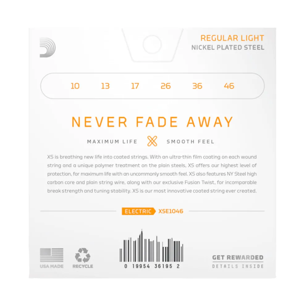 D'Addario - XSE1046 Regular Light Coated Electric Guitar Strings