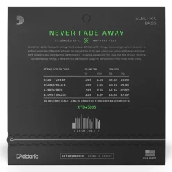 D'Addario - XTB45105 - XT Bass Nickel 45-105 Long Scale - Bass Strings