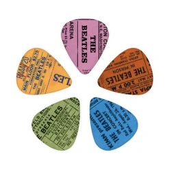 D'Addario Beatles 1964 Tour Ticket Stubs Guitar Picks, Medium Gauge (.70mm) 10-Pack