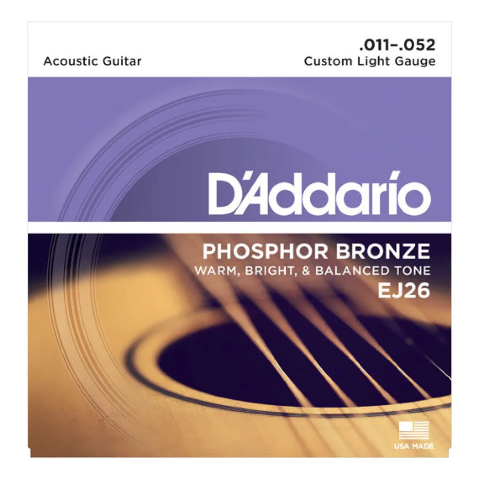 D'Addario EJ26 Phosphor Bronze 11-52